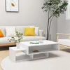 Image de vidaXL Table basse Blanc 105x55x32 cm Bois d’ingénierie808522