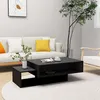 Image de vidaXL Table basse Noir 105x55x32 cm Bois d'ingénierie808523