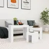 Image de vidaXL Tables basses gigognes 3 pcs Blanc Bois d’ingénierie808540