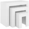 Image de Vidaxl Tables Basses Gigognes 3 Pcs Blanc AgglomÃ©rÃ©