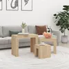 Image de vidaXL Tables basses gigognes 3 pcs chêne sonoma bois d'ingénierie808543