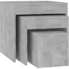Image de vidaXL Vidaxl Tables Gigognes 3 Pcs Gris Béton Aggloméré