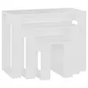 Image de vidaXL Vidaxl Tables Gigognes 3 Pcs Blanc Aggloméré