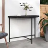 Image de vidaXL Table de jardin Noir 100x50x75 cm Résine tressée316652
