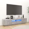 Image de vidaXL vidaXL Meuble TV avec lumières LED Gris béton 180x35x40 cm