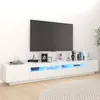 Image de vidaXL Vidaxl Meuble Tv Avec Lumières Led Blanc 260x35x40 Cm
