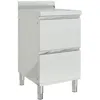 Image de vidaXL Armoire De Cuisine Commerciale Avec 2 Tiroirs Acier Inoxydable Vidaxl Vidaxl