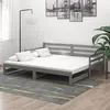 Image de vidaXL Lit coulissant sans matelas gris 2x(90x200) cm806957
