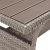 Image de vidaXL Table de jardin Gris 120x70x66 cm Résine tressée316584