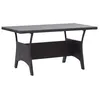 Image de vidaXL Table de jardin noir 120x70x66 cm Résine tressée316585
