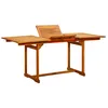 Image de Vidaxl Table Ã DÃ®ner De Jardin (120-170)X80x75 Cm Bois D'acacia Massif