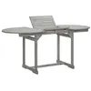 Image de vidaXL Table à dîner de jardin (120-170)x80x75 cm Bois d'acacia massif316574