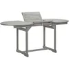 Image de Vidaxl Table Ã DÃ®ner De Jardin (120-170)X80x75 Cm Bois D'acacia Massif