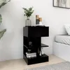 Image de vidaXL Table de chevet Noir 40x35x65 cm Bois d’ingénierie808650