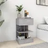 Image de vidaXL Table de chevet Gris béton 40x35x65 cm Bois d’ingénierie808656