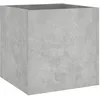 Image de Vidaxl JardiniÃ¨re Gris BÃ©ton 40x40x40 Cm Bois D'ingÃ©nierie