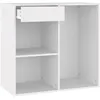 Image de vidaXL Vidaxl Armoire À Cosmétiques Blanc 80x40x75 Cm Bois D'ingénierie