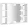 Image de vidaXL vidaXL Armoire à miroir avec LED Blanc 76x15x55 cm