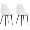 Image de vidaXL Chaises de salle Ã  manger 2 pcs Blanc PP