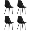 Image de vidaXL Chaises de salle Ã  manger 4 pcs Noir PP