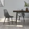 Image de vidaXL Chaises à manger lot de 2 gris PP338046