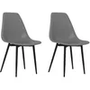 Image de Vidaxl Chaises De Salle Ã  Manger 2 Pcs Gris Pp