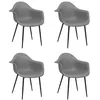 Image de Vidaxl Chaises De Salle Ã  Manger 4 Pcs Gris Pp
