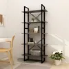 Image de vidaXL Bibliothèque à 5 niveaux Gris 80x30x175 cm Bois d'ingénierie3081990