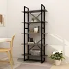 Image de vidaXL BibliothÃ¨que Ã  5 niveaux Gris 80x30x175 cm Bois d'ingÃ©nierie