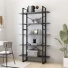 Image de vidaXL Bibliothèque à 5 niveaux Gris 100x30x175 cm Bois d'ingénierie3082000