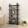 Image de vidaXL Bibliothèque à 5 niveaux Gris 100x30x175 cm Bois de pin3082005