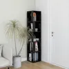 Image de vidaXL Armoire d'angle Noir 33x33x164,5 cm Bois d'ingÃ©nierie