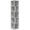 Image de vidaXL Vidaxl Armoire D'angle Gris Béton 33x33x164,5 Cm Aggloméré