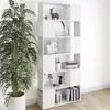 Image de vidaXL Bibliothèque/Séparateur de pièce Blanc Bois d'ingénierie809152