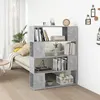 Image de vidaXL Bibliothèque/Séparateur de pièce Gris béton 100x24x124 cm809192