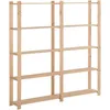 Image de vidaXL vidaXL Étagère de stockage 5 niveaux 170x28,5x170cm Bois de pin massif