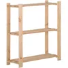 Image de vidaXL vidaXL Étagère de stockage 3 niveaux 80x28,5x90 cm Bois de pin massif