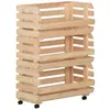 Image de vidaXL Vidaxl Chariot À Légumes 57x30x80 Cm Bois De Pin Solide