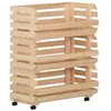 Image de vidaXL Chariot à légumes 77x30x80 cm Bois de pin solide327327