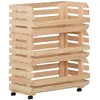 Image de vidaXL Vidaxl Chariot À Légumes 77x30x80 Cm Bois De Pin Solide