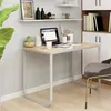 Image de vidaXL Bureau d'ordinateur Blanc et chêne 110x60x73 cm Aggloméré30202