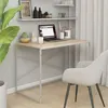 Image de vidaXL Bureau d'ordinateur Blanc chêne 110x60x70 cm Bois d'ingénierie30210