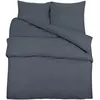 Image de Vidaxl Ensemble De Housse De Couette Anthracite 135x200 Cm Microfibre