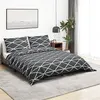 Image de vidaXL Ensemble de housse de couette Gris 155x220 cm Coton136055