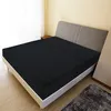 Image de vidaXL Draps-housses Jersey 2 pcs Noir 160x200 cm Coton136217