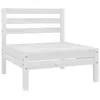Image de vidaXL Canapé central de jardin blanc bois de pin massif806573