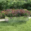 Image de vidaXL Lit surélevé de jardin 160x80x45 cm Acier galvanisé Argenté316884