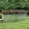 Image de vidaXL Lit surélevé de jardin 320x80x77 cm Acier galvanisé Argenté316890