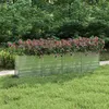 Image de vidaXL Lit surélevé de jardin 320x40x77 cm Acier galvanisé Argenté