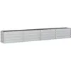Image de Vidaxl Lit SurÃ©levÃ© De Jardin 320x40x45 Cm Acier GalvanisÃ© ArgentÃ©